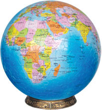 blue marble earthglobe sferical self-support structure model replaica earth builder spec blue-marble-earth-globe3d-puzzle-12-inch