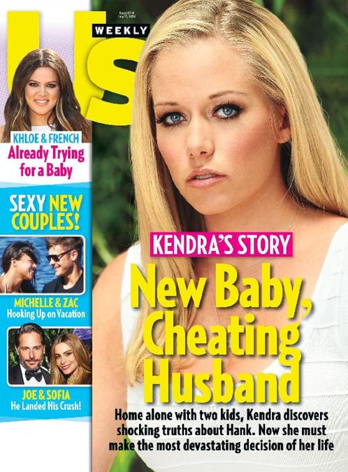 Us Weekly July 21, 2014, , Kendra's Story New Baby Cheating Husband