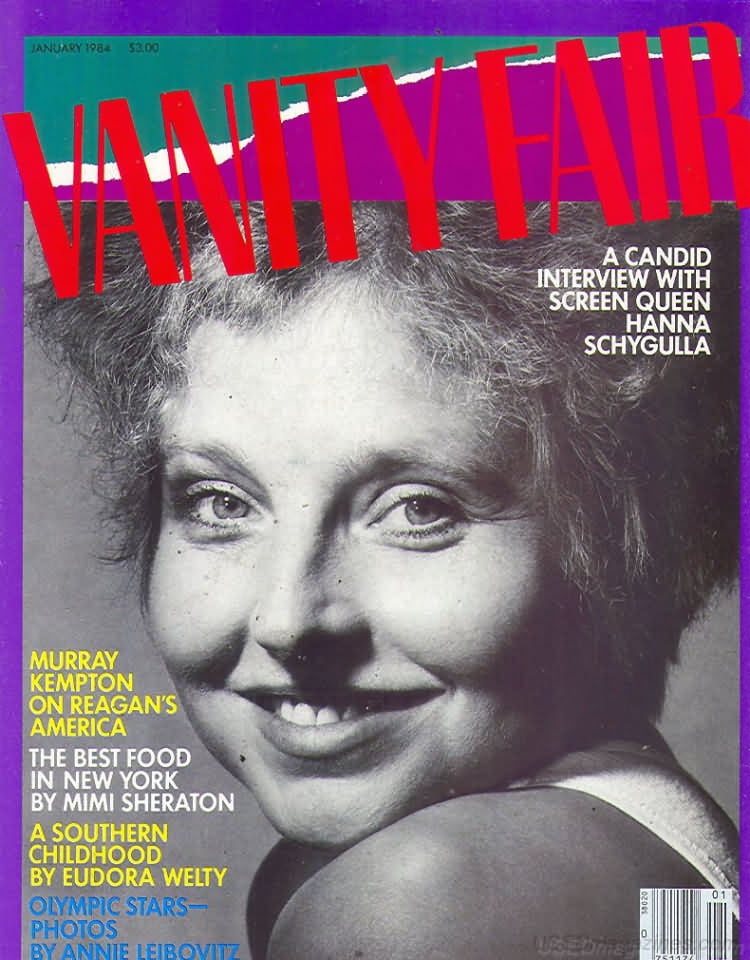 Vanity Fair January 1984 magazine back issue Vanity Fair magizine back copy Vanity Fair January 1984 Fashion Popular Culture Magazine Back Issue Published by Conde Nast Publishing Group. A Candid Interview With Screen Queen Hanna Schygulla.