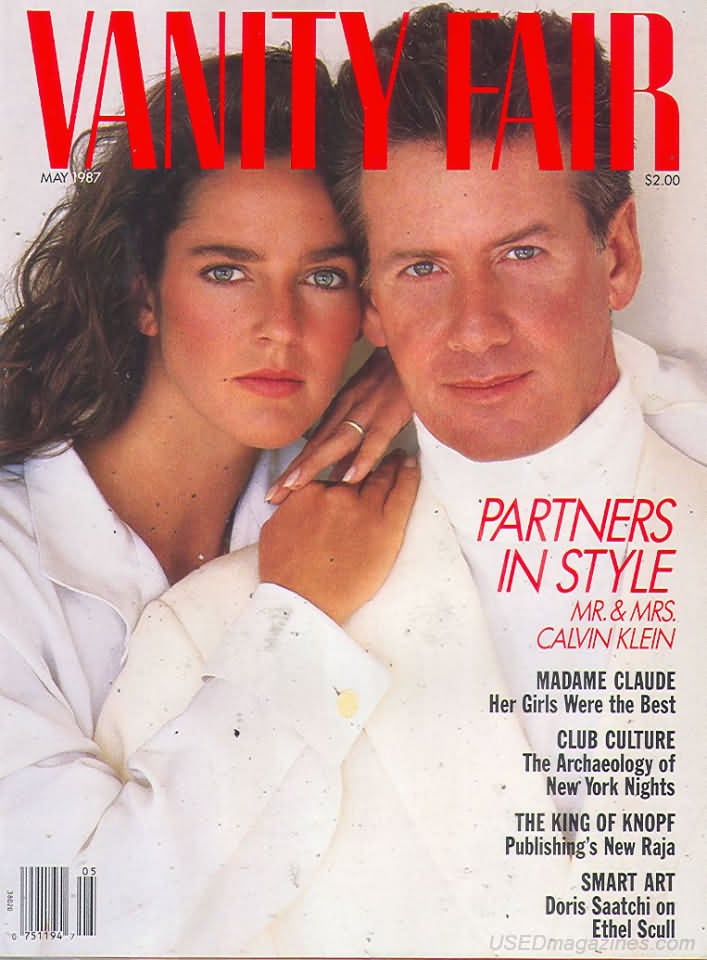 Vanity Fair May 1987 magazine back issue Vanity Fair magizine back copy Vanity Fair May 1987 Fashion Popular Culture Magazine Back Issue Published by Conde Nast Publishing Group. Partners In Style Mr.&Mrs. Calvin Klein.