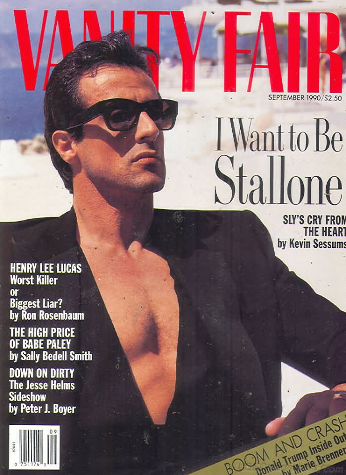 Vanity Fair September 1990 magazine back issue Vanity Fair magizine back copy Vanity Fair September 1990 Fashion Popular Culture Magazine Back Issue Published by Conde Nast Publishing Group. Coverguy Sylvester Stallone: Sly's Cry From The Heart By Kevin Sessums.