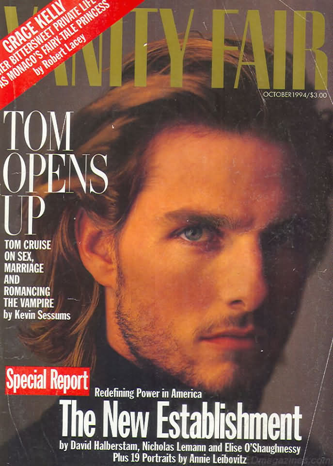 Vanity Fair October 1994 magazine back issue Vanity Fair magizine back copy Vanity Fair October 1994 Fashion Popular Culture Magazine Back Issue Published by Conde Nast Publishing Group. Tom Cruise On Sex, Marriage And Romancing The Vampire By Kevin Sessums.