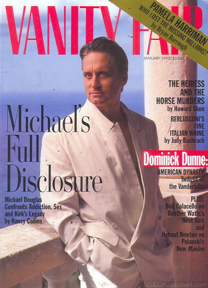 Vanity Fair January 1995 magazine back issue Vanity Fair magizine back copy Vanity Fair January 1995 Fashion Popular Culture Magazine Back Issue Published by Conde Nast Publishing Group. Michael Douglas Confronts Addiction, Sex And Kirk's Legacy By Nancy Collins.