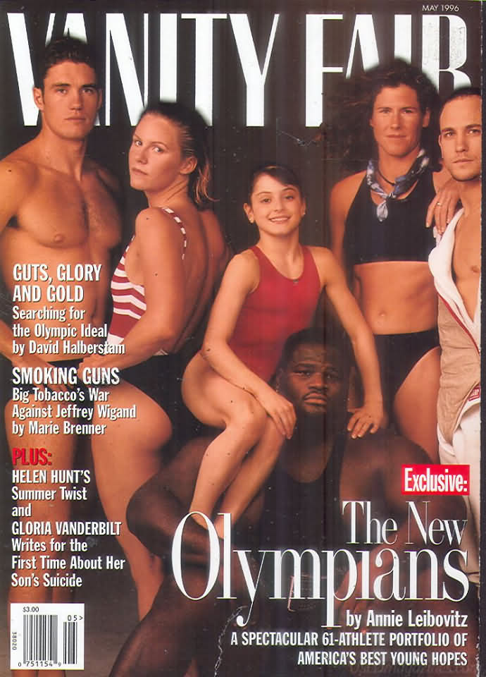 Vanity Fair May 1996 magazine back issue Vanity Fair magizine back copy Vanity Fair May 1996 Fashion Popular Culture Magazine Back Issue Published by Conde Nast Publishing Group. Guts, Glory And Gold Searching For The Olympic Ideal By David Halberstam.