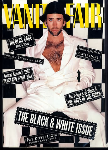 Vanity Fair July 1996 magazine back issue Vanity Fair magizine back copy Vanity Fair July 1996 Fashion Popular Culture Magazine Back Issue Published by Conde Nast Publishing Group. Nicolas Cage Rock & Rates.