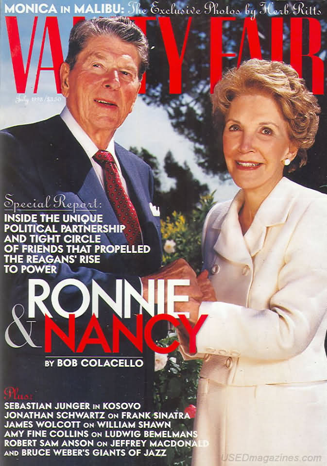 Vanity Fair July 1998 magazine back issue Vanity Fair magizine back copy Vanity Fair July 1998 Fashion Popular Culture Magazine Back Issue Published by Conde Nast Publishing Group. Inside The Unique Political Partnership And Tight Circle Of Friends That Propelled .