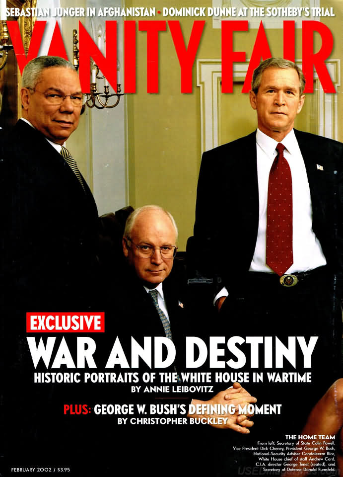 Vanity Fair February 2002 magazine back issue Vanity Fair magizine back copy Vanity Fair February 2002 Fashion Popular Culture Magazine Back Issue Published by Conde Nast Publishing Group. Exclusive War And Destiny .