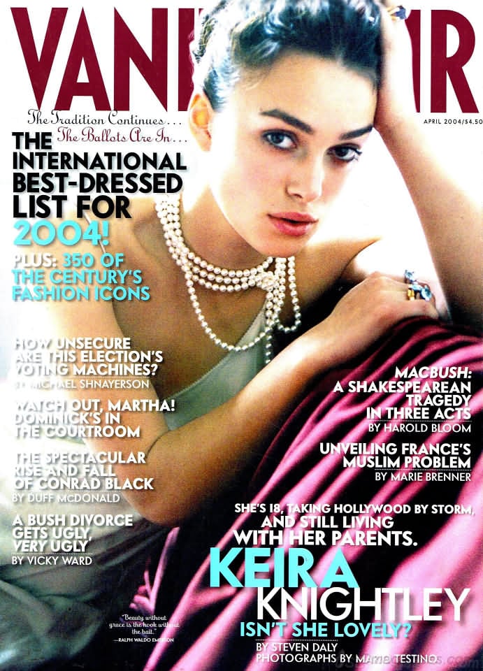 Vanity Fair April 2004 magazine back issue Vanity Fair magizine back copy Vanity Fair April 2004 Fashion Popular Culture Magazine Back Issue Published by Conde Nast Publishing Group. The Tradition Continue...The Ballots Are In....