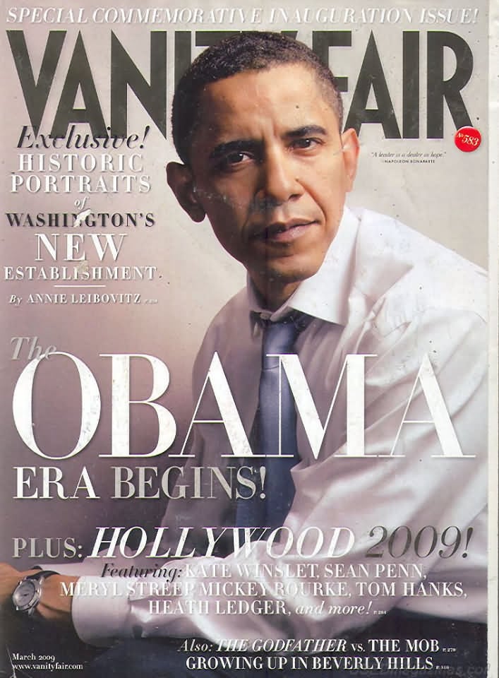 Vanity Fair March 2009 magazine back issue Vanity Fair magizine back copy Vanity Fair March 2009 Fashion Popular Culture Magazine Back Issue Published by Conde Nast Publishing Group. Exclusive! Historic Portraits Of Washington New Establishment By Annie Leibovitz.