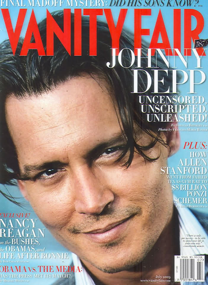 Vanity Fair July 2009 magazine back issue Vanity Fair magizine back copy Vanity Fair July 2009 Fashion Popular Culture Magazine Back Issue Published by Conde Nast Publishing Group. Johnny Depp Uncensored, Unscripted, Unleashed!.