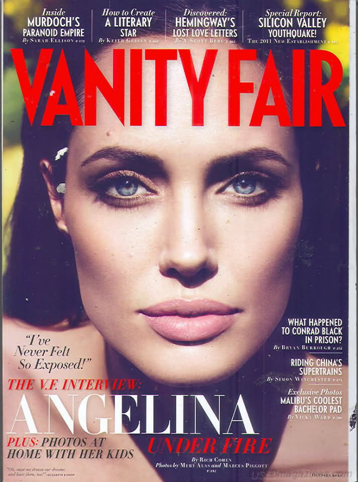 Vanity Fair October 2011 magazine back issue Vanity Fair magizine back copy Vanity Fair October 2011 Fashion Popular Culture Magazine Back Issue Published by Conde Nast Publishing Group. Covergirl Angelina.