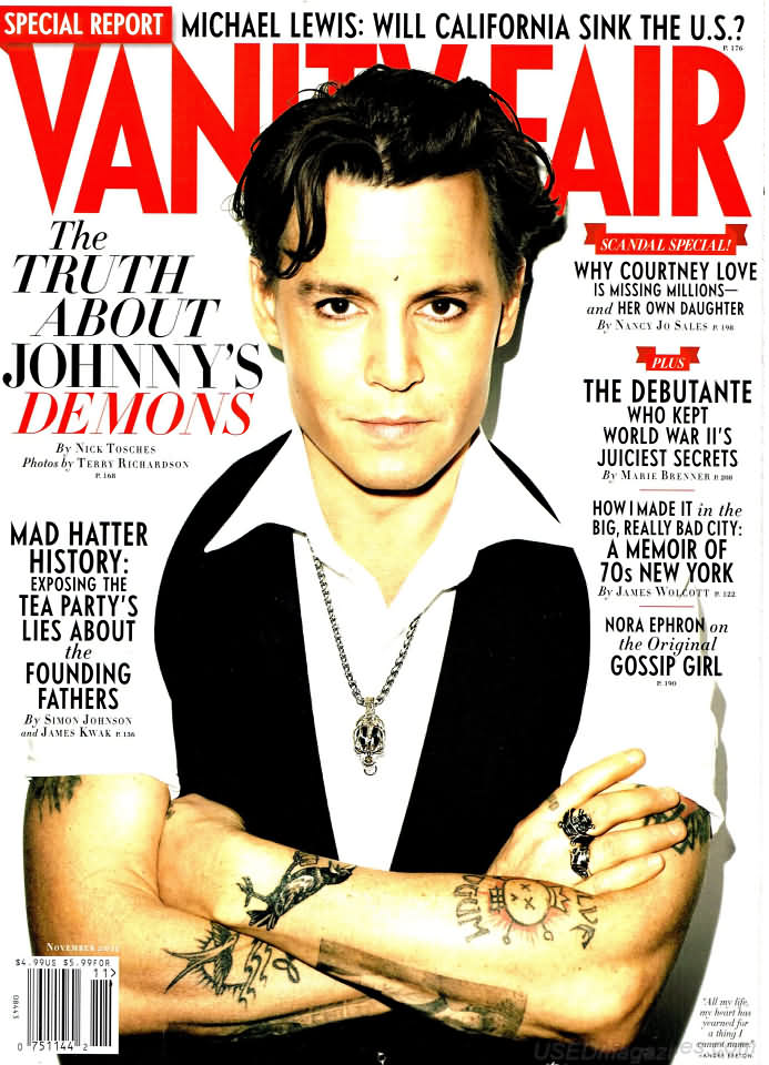 Vanity Fair November 2011 magazine back issue Vanity Fair magizine back copy Vanity Fair November 2011 Fashion Popular Culture Magazine Back Issue Published by Conde Nast Publishing Group. Covergirl Johnny's Demons.