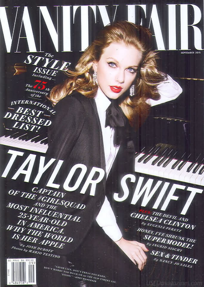 Vanity Fair September 2015 magazine back issue Vanity Fair magizine back copy Vanity Fair September 2015 Fashion Popular Culture Magazine Back Issue Published by Conde Nast Publishing Group. Covergirl Taylor Swift.