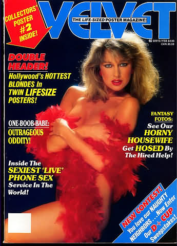 Velvet February 1987 magazine back issue Velvet magizine back copy Velvet February 1987 Adult Top-Shelf Blue Magazine Back Issue Publishing Naked Pornographic X-Rated Images. Covergirl Erica Boyer (Nude) .