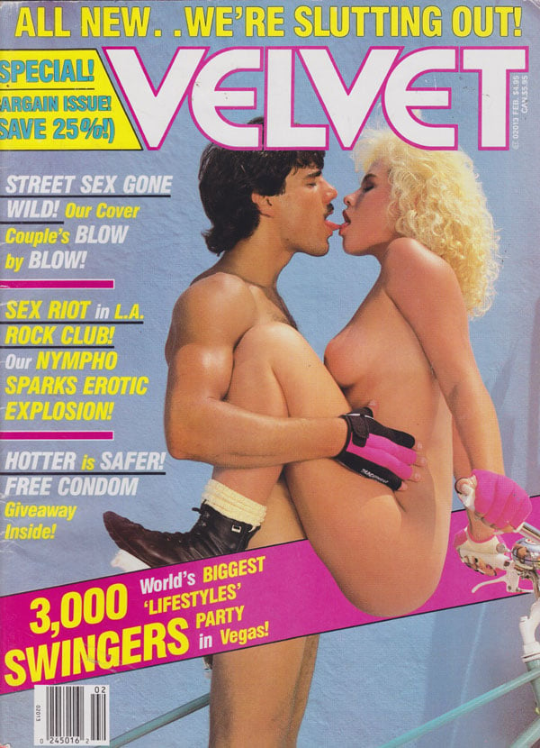 Velvet February 1990 magazine back issue Velvet magizine back copy velvet magazine 1990 back issues hot sluts pose nude explicit pussy shots naughty babes naked horny 