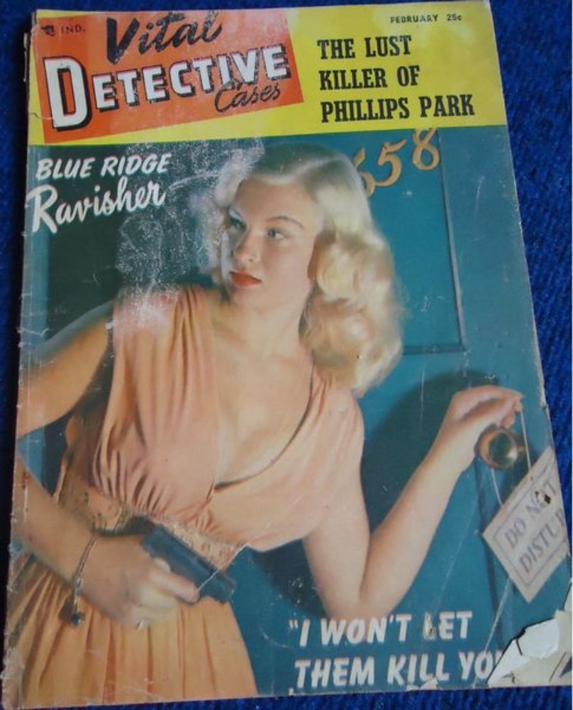 Vital Detective Cases February 1954 magazine back issue Vital Detective Cases magizine back copy 