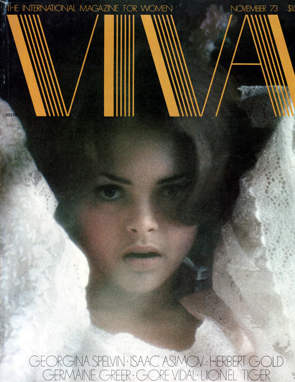 Viva November 1973 magazine back issue Viva magizine back copy the international magazine for women, viva, hot nude girls, isaac asimov, herbert gold, germaine gre