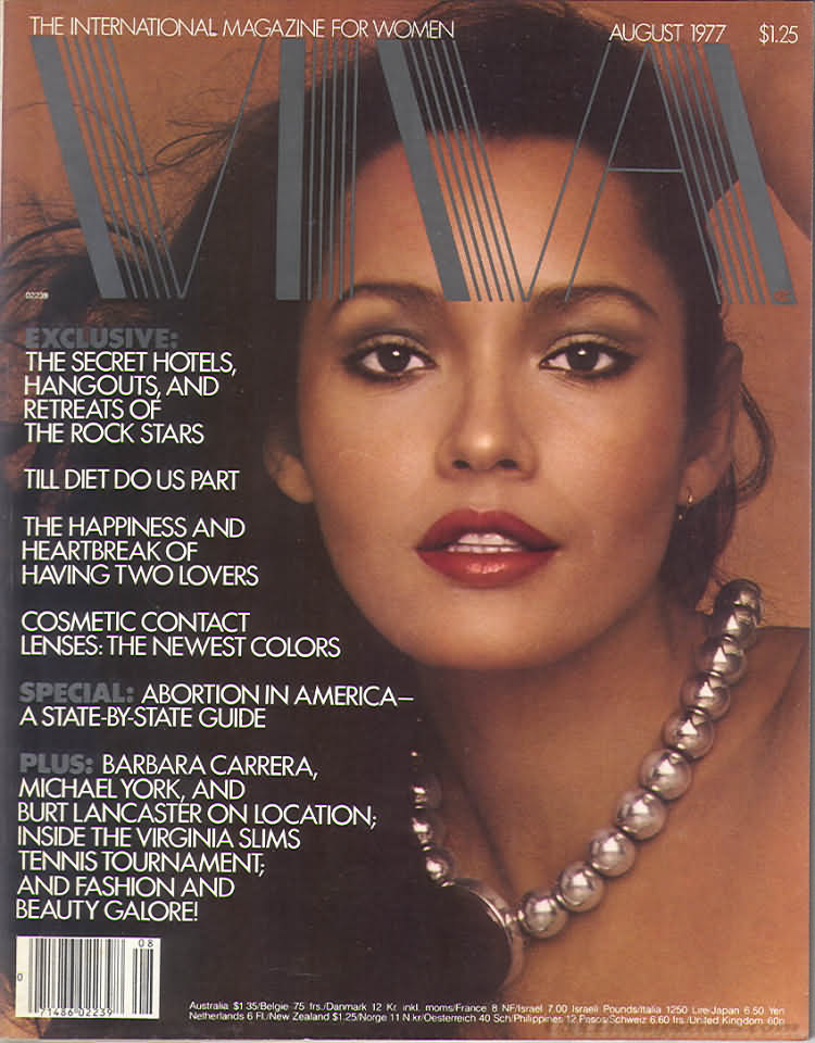 Viva August 1977 magazine back issue Viva magizine back copy 