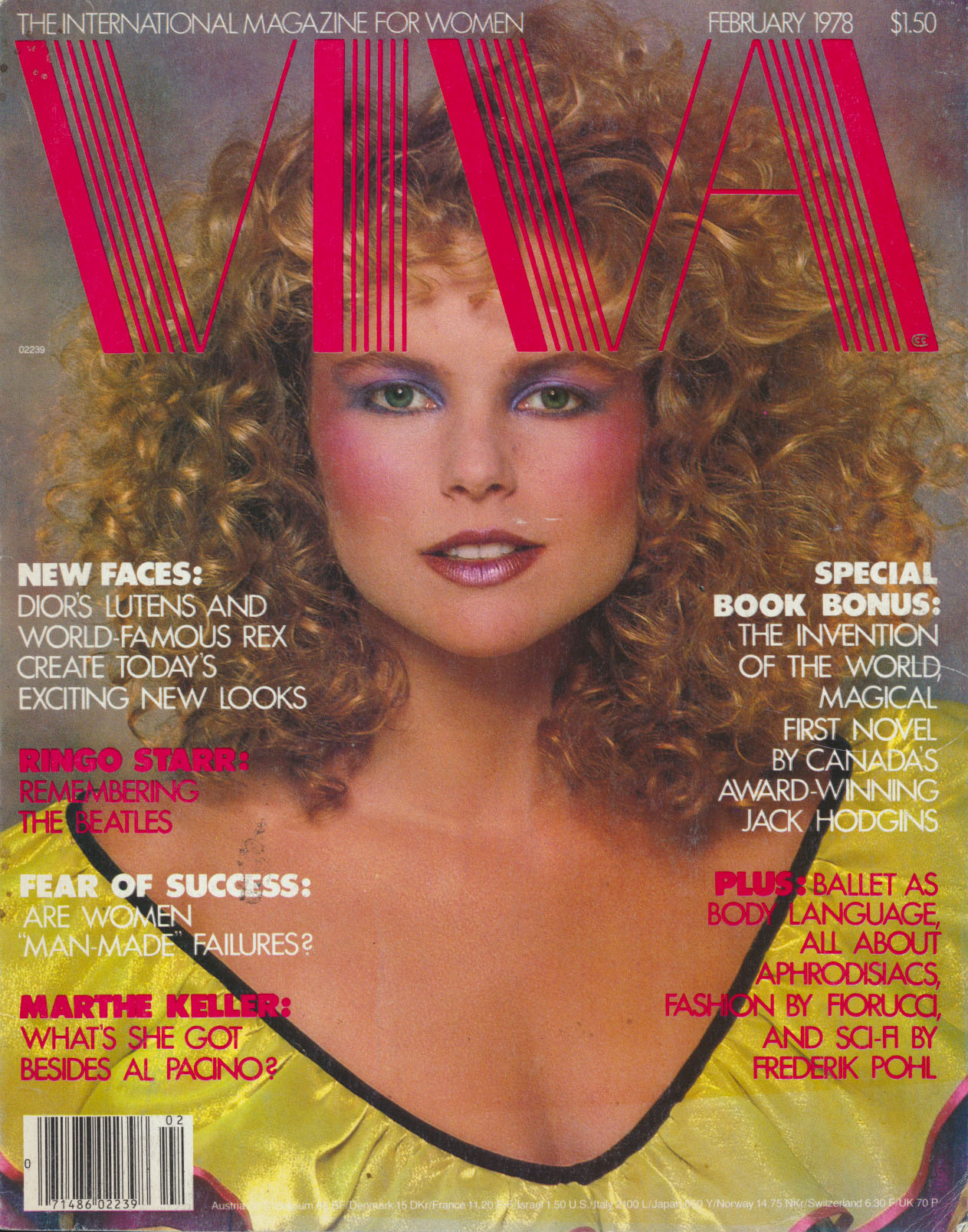 Viva February 1978 magazine back issue Viva magizine back copy 