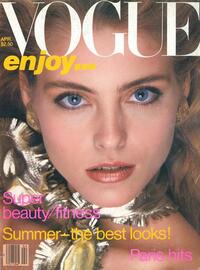 Vogue April 1981 magazine back issue cover image