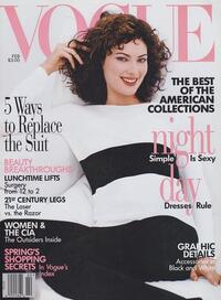 Vogue February 1996 magazine back issue cover image
