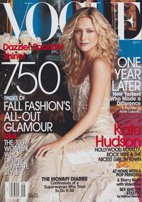 Kate Hudson magazine cover appearance Vogue September 2002