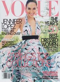 Jennifer Lopez magazine cover appearance Vogue January 2005