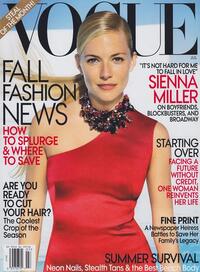 Sienna Miller magazine cover appearance Vogue July 2009
