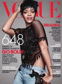 Rihanna magazine cover appearance Vogue March 2014