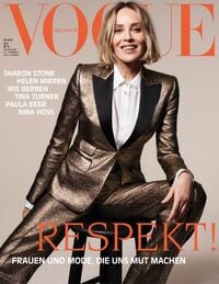 Sharon Stone magazine cover appearance Vogue Germany May 2020