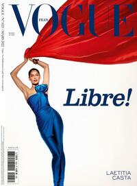 Laetitia Casta magazine cover appearance Vogue France March 2022