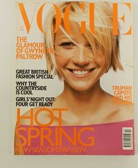 Gwyneth Paltrow magazine cover appearance Vogue UK February 1998