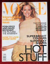 Victoria Beckham magazine cover appearance Vogue UK March 1999