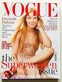 Gwyneth Paltrow magazine cover appearance Vogue UK December 2005