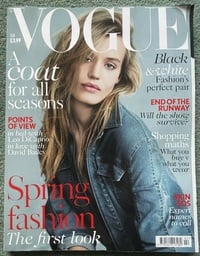 Vogue UK February 2014 Magazine Back Copies Magizines Mags