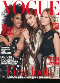 Vogue UK February 2017 magazine back issue cover image