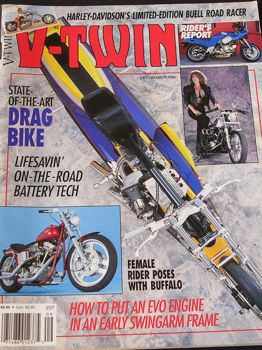 V-Twin September 1990 magazine back issue V-Twin magizine back copy 