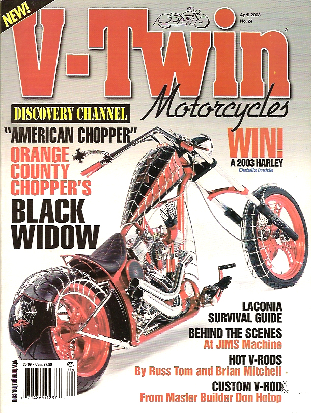 V-Twin # 24, April 2003 magazine back issue V-Twin magizine back copy 