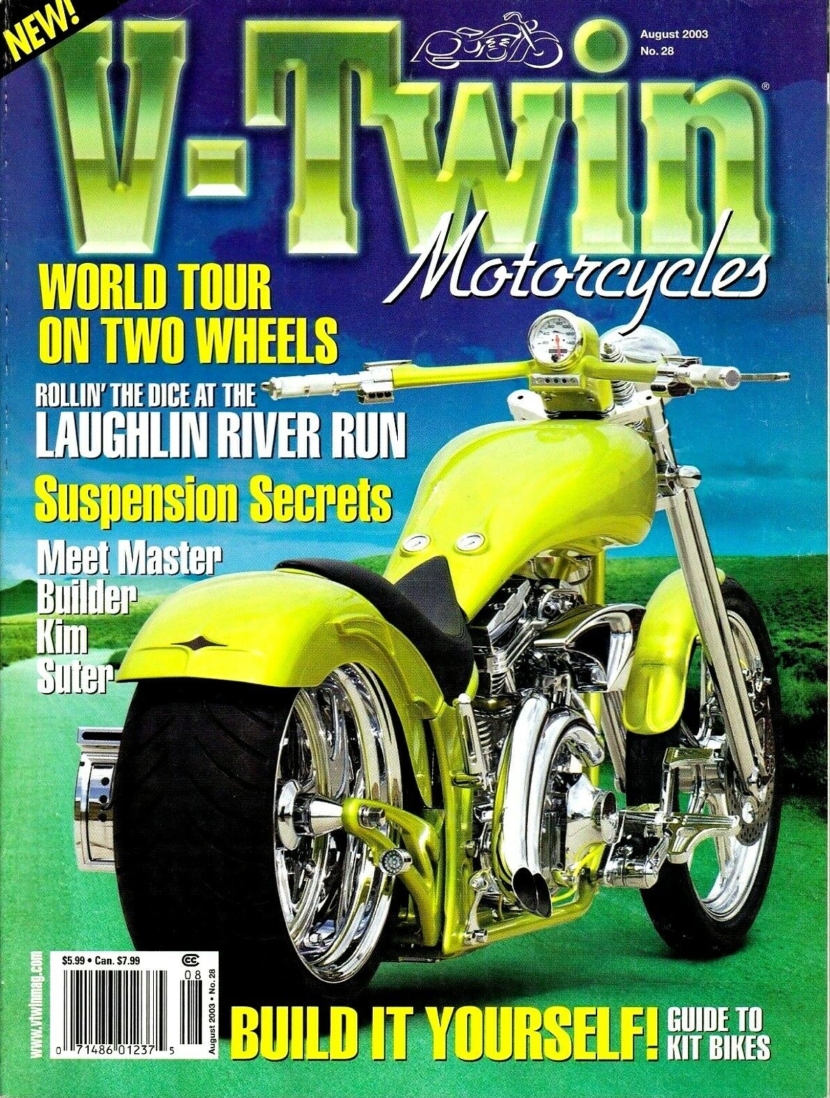 V-Twin # 28, August 2003 magazine back issue V-Twin magizine back copy 