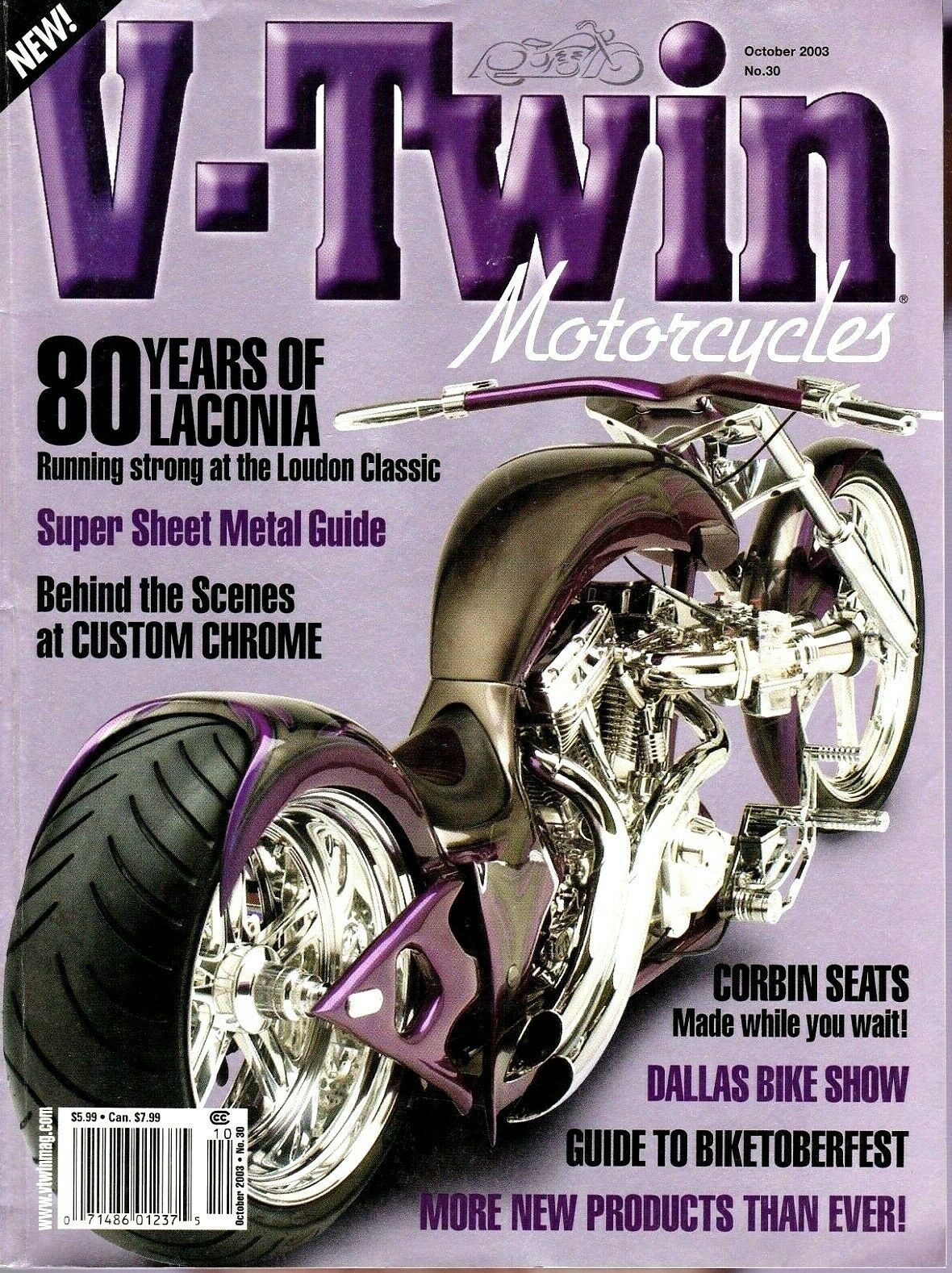 V-Twin # 30, October 2003 magazine back issue V-Twin magizine back copy 