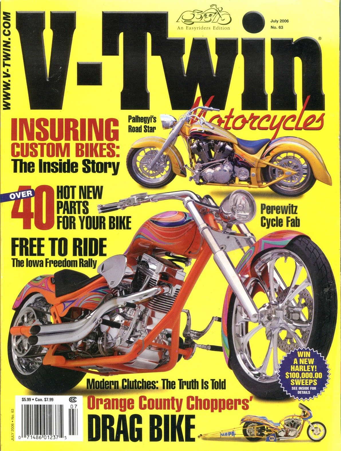 V-Twin July 2006 magazine back issue V-Twin magizine back copy 