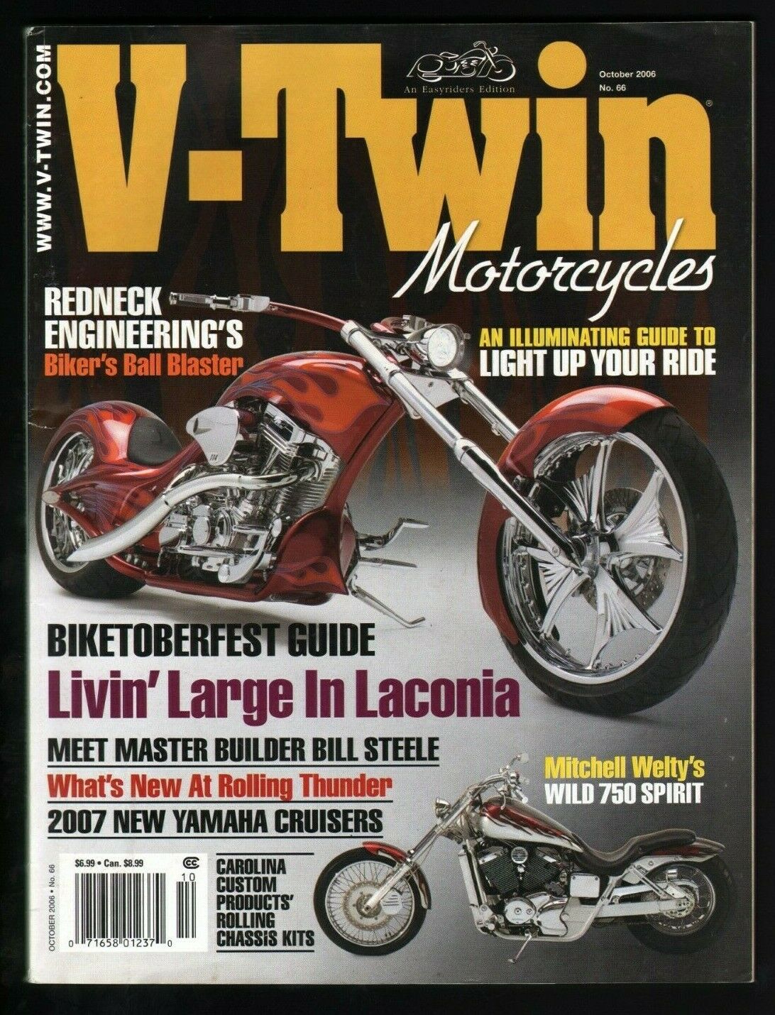 V-Twin # 66, October 2006 magazine back issue V-Twin magizine back copy 