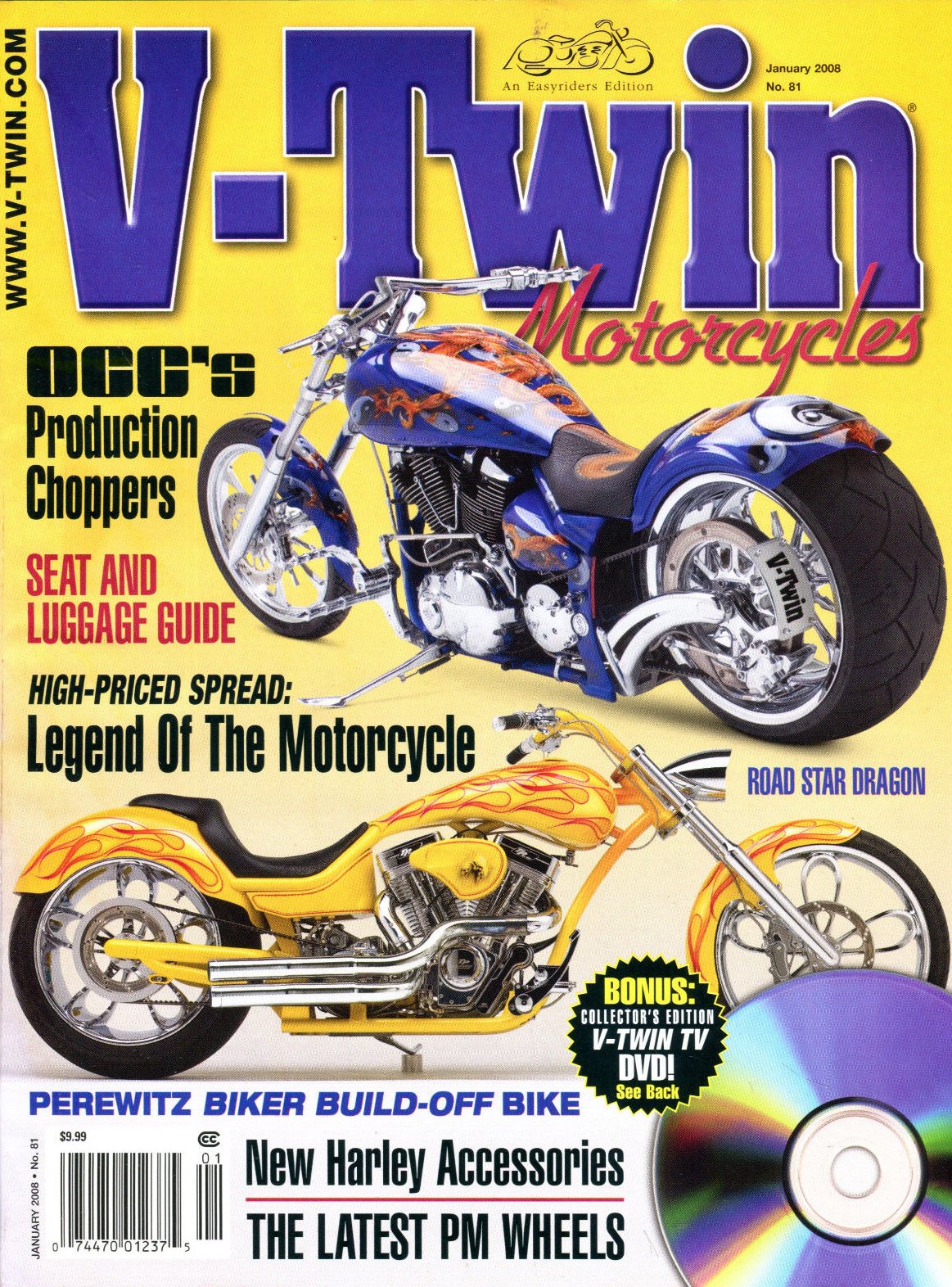 V-Twin January 2008 magazine back issue V-Twin magizine back copy 