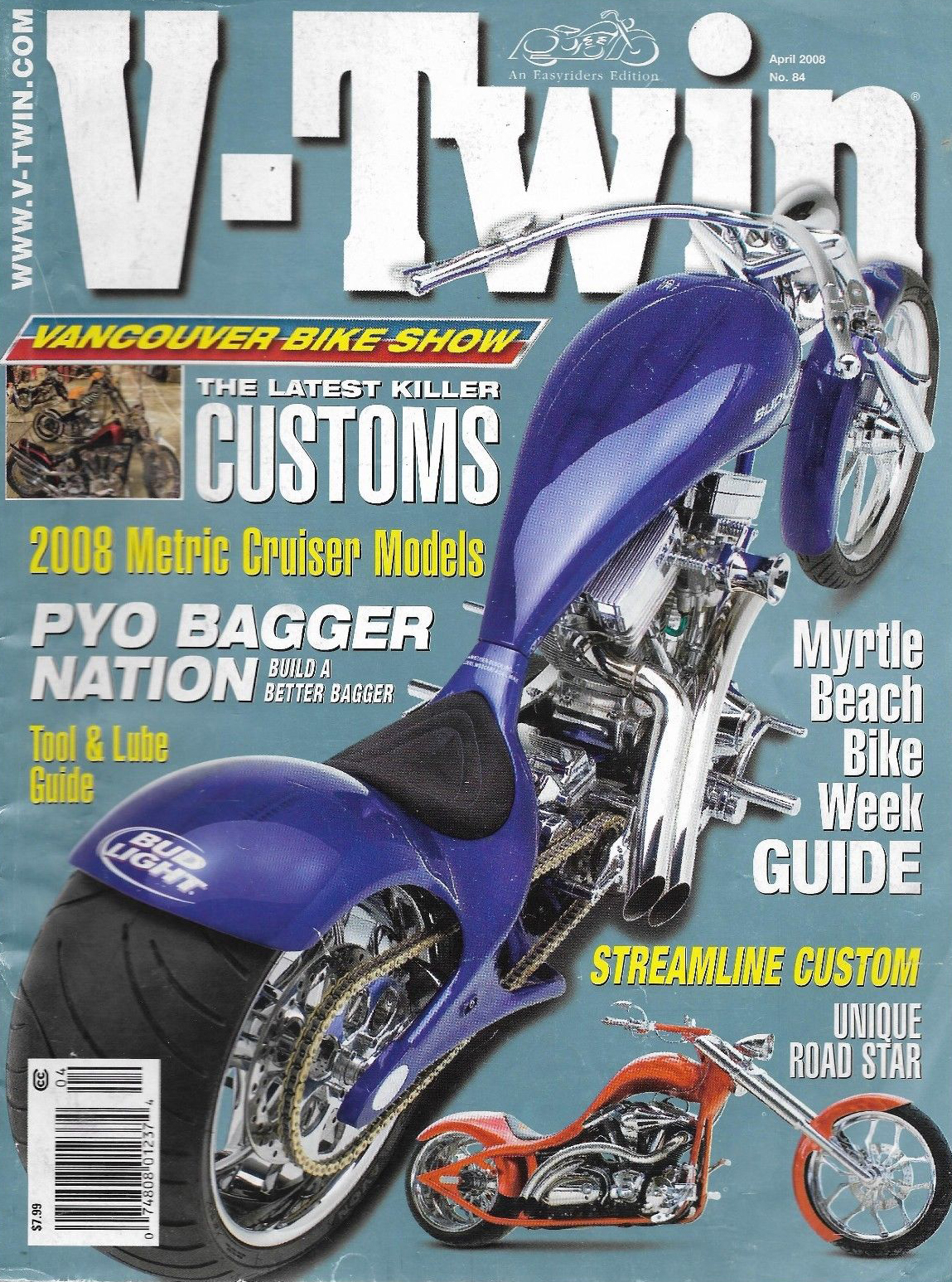 V-Twin April 2008 magazine back issue V-Twin magizine back copy 