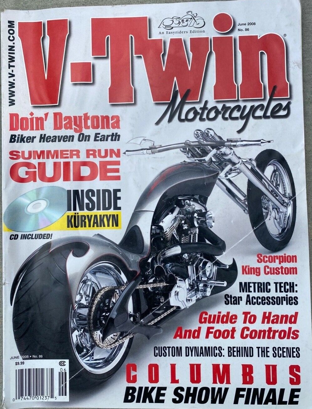 V-Twin # 86, June 2008 magazine back issue V-Twin magizine back copy 