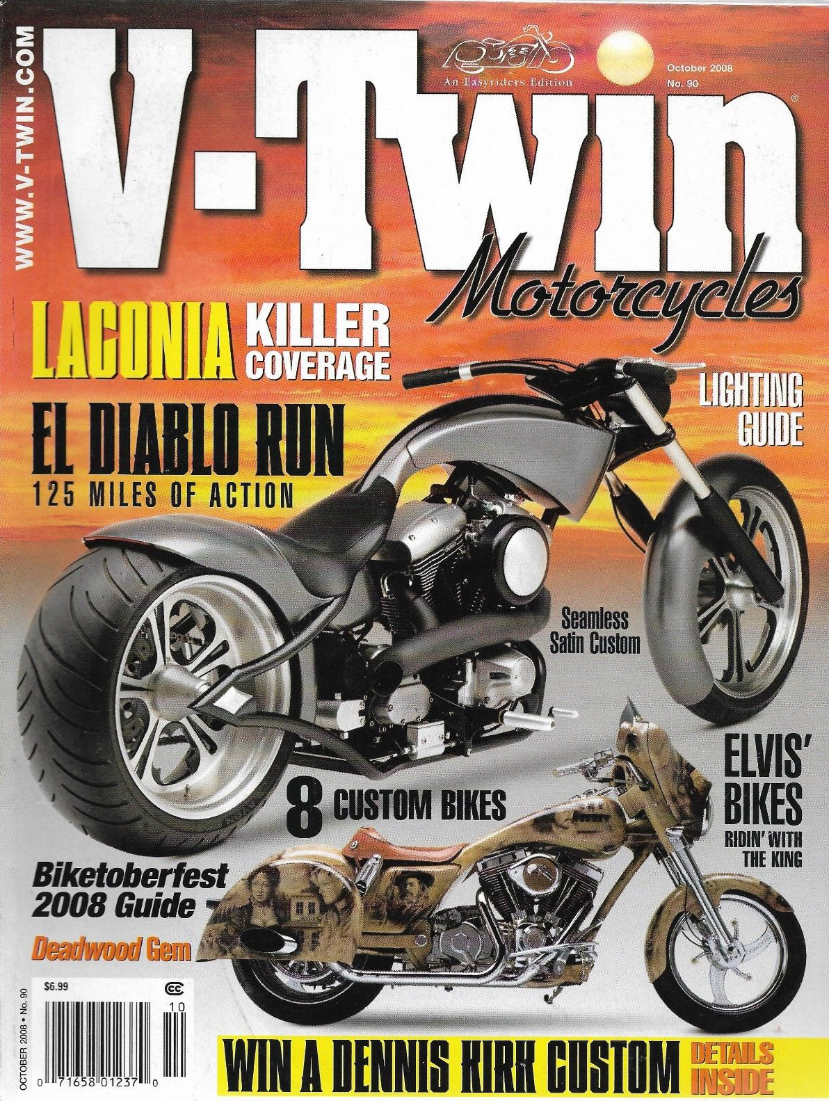 V-Twin October 2008 magazine back issue V-Twin magizine back copy 