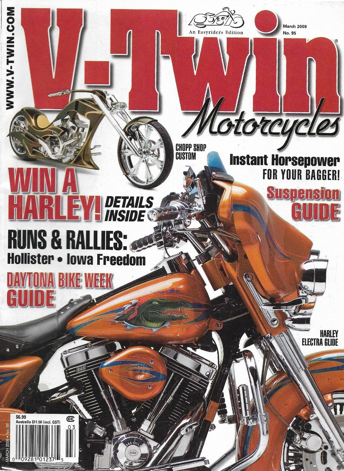 V-Twin March 2009 magazine back issue V-Twin magizine back copy 