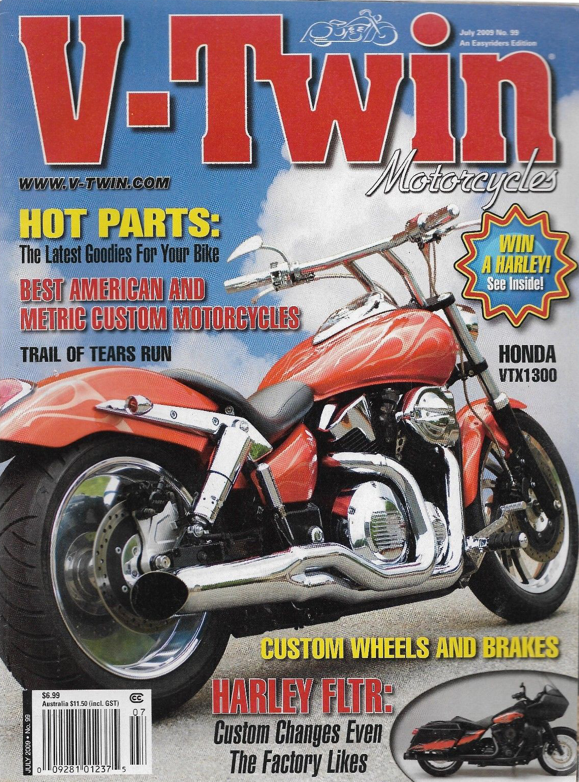 V-Twin July 2009 magazine back issue V-Twin magizine back copy 