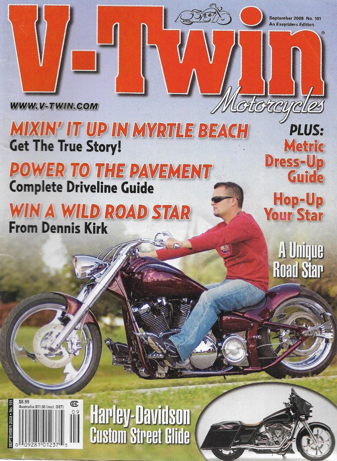 V-Twin September 2009 magazine back issue V-Twin magizine back copy 