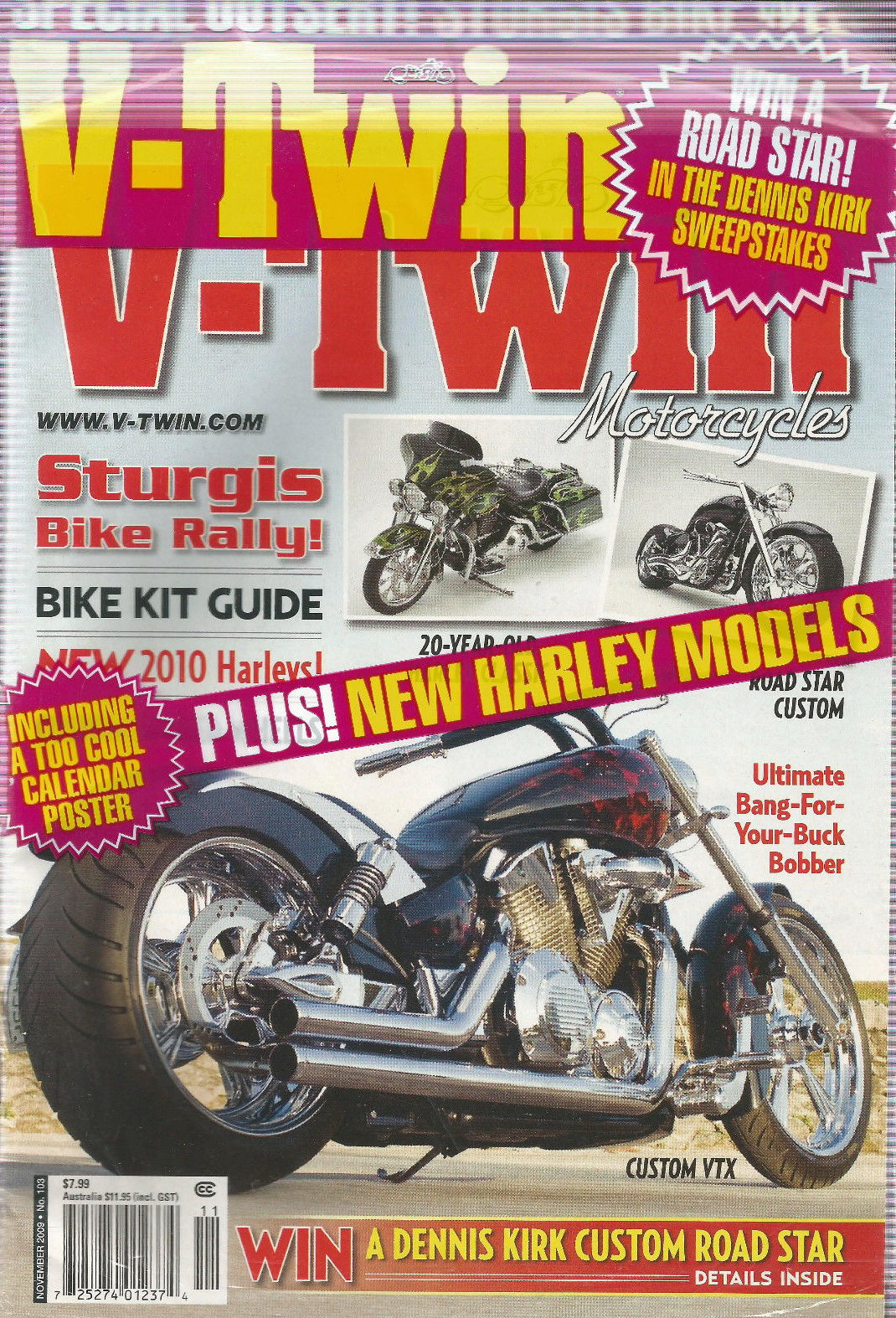 V-Twin November 2009 magazine back issue V-Twin magizine back copy 